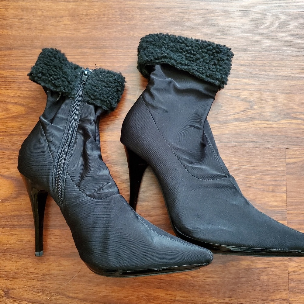 Christine and Kelly Black Booties Size 7.5